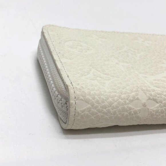 LOUIS VUITTON M80337 Monogram Zippy Wallet Long Wallet Taurillon Clemence White - Picture 9 of 16